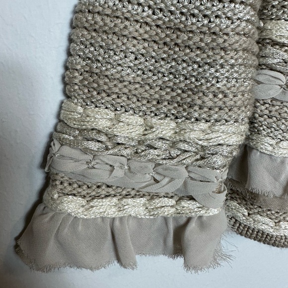 Chico’s Ravishing Ruffles Cardigan Sweater Feminine Sophisticated Size Small - Picture 7 of 7